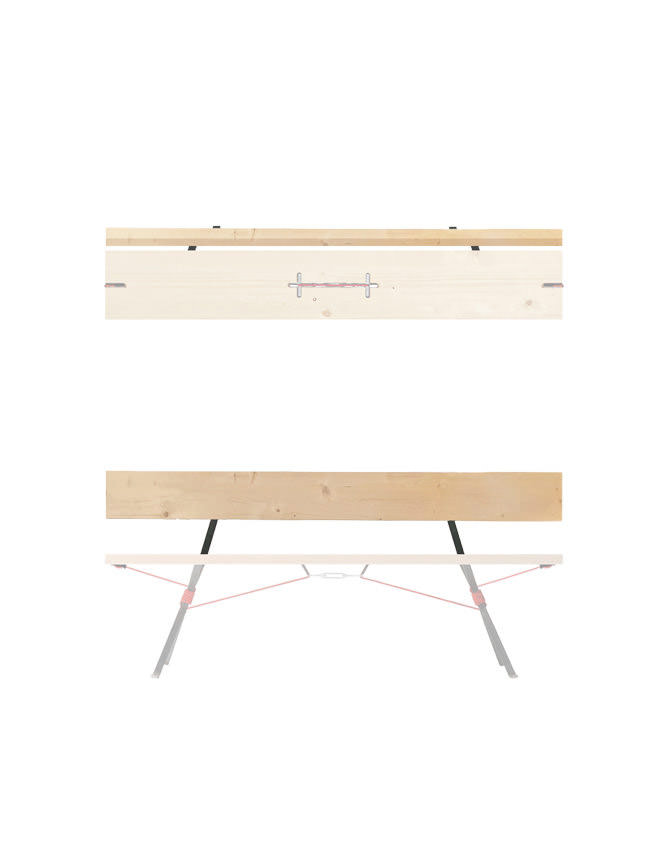 Rückenlehne für Bank Kampenwand