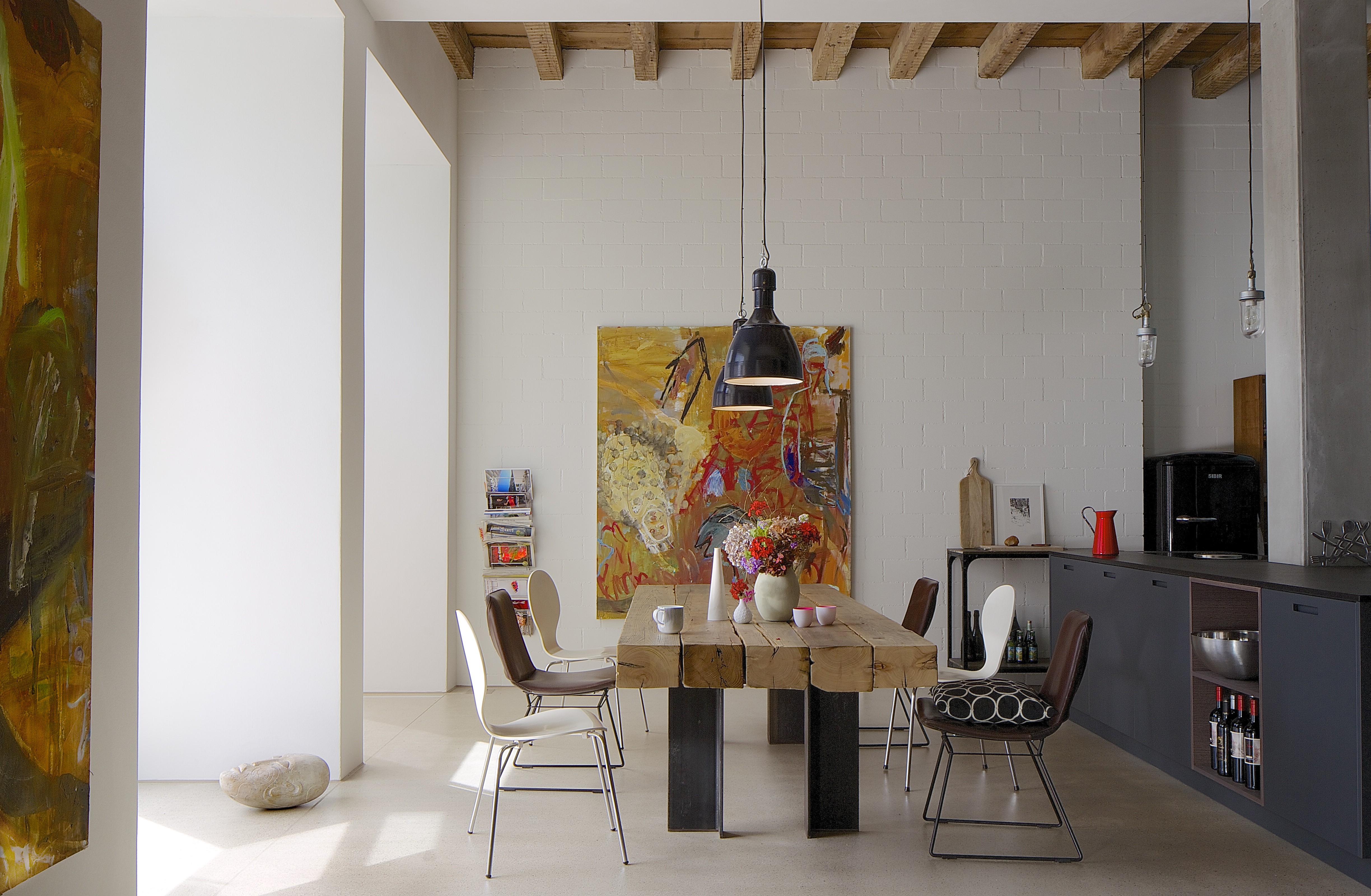 Einrichtungsbeispiel Wohnen im Industriebau