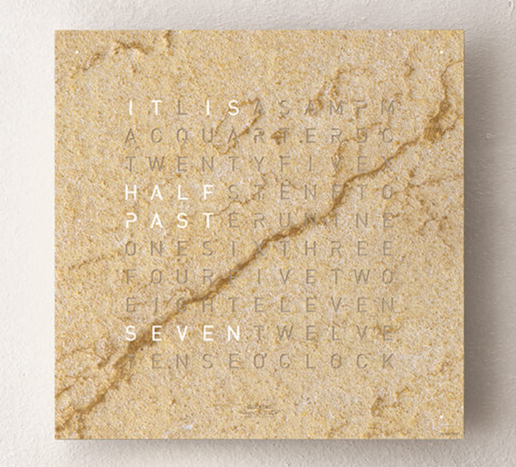 Wanduhr Qlocktwo Earth