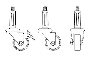 Industrierollen für den Eiermann-Tisch