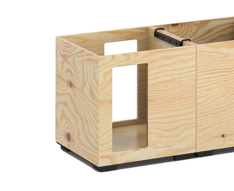 Pixel Box mit seitlichen Öffnungen