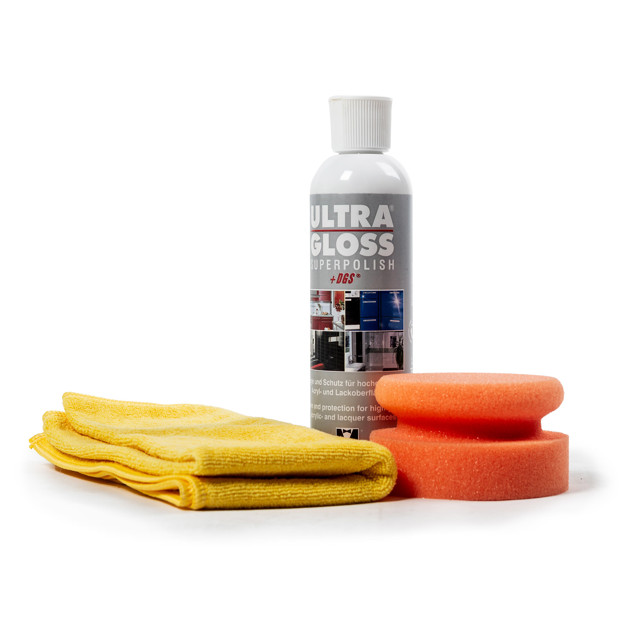 Pflegemittel-Set für Hochglanz-Acryl-Fronten